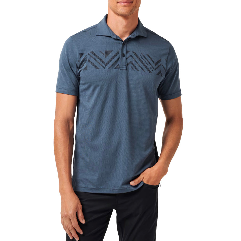 Travis Mathew All Day Access Polo Golf Shirt - Mood Indigo / Vintage Indigo