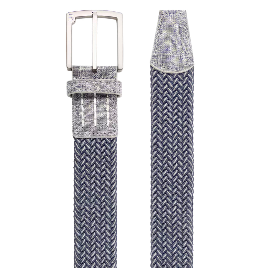 Travis Mathew Cheers 2.0 Stretch Woven Belt - Dark Blue/Dark Grey