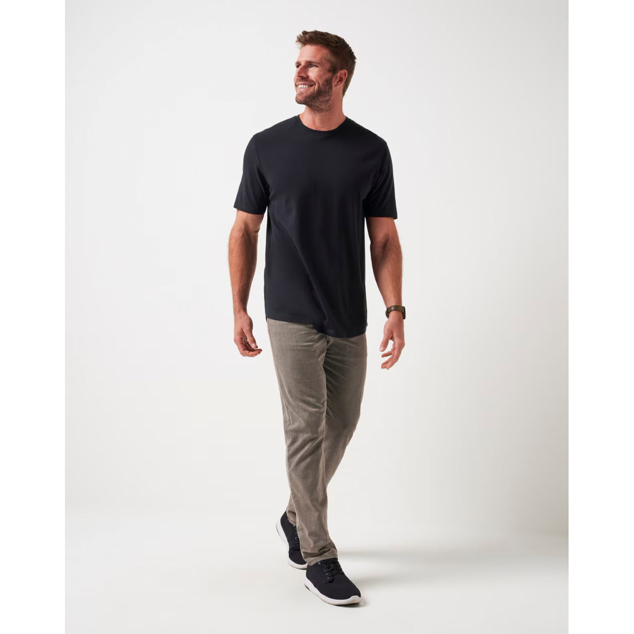 Travis Mathew Cloud Crew Golf Tee - Black