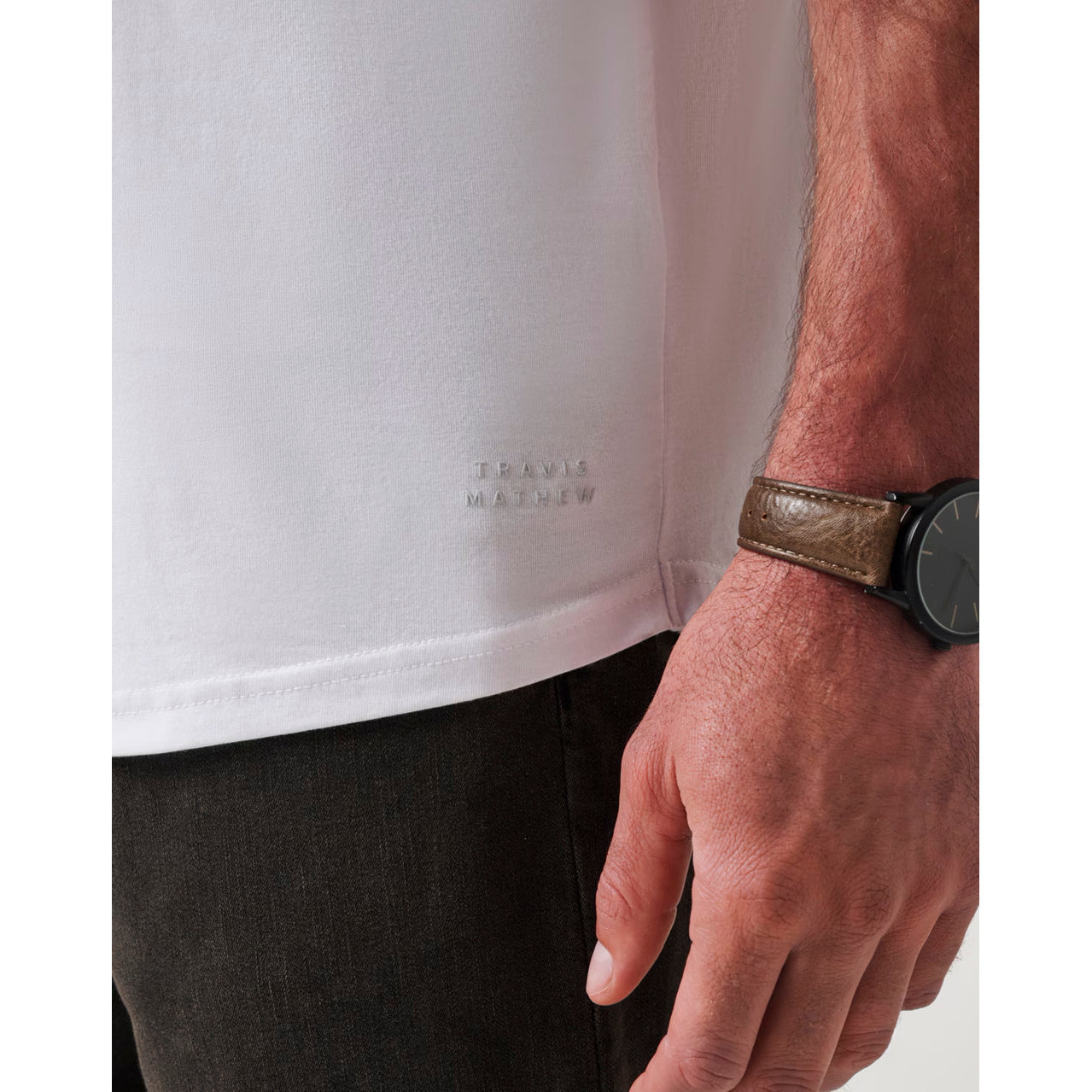 Travis Mathew Cloud Crew Golf Tee - White
