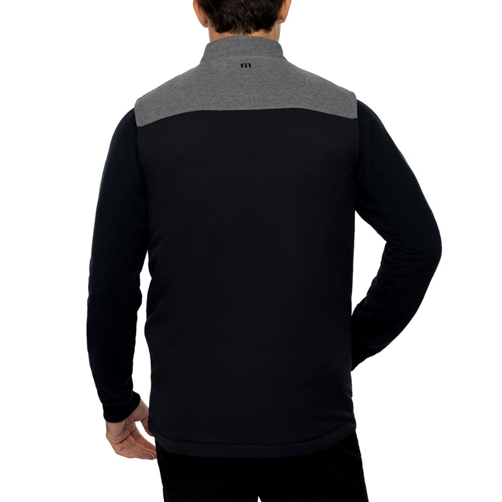 Travis Mathew Pascuales Golf Vest - Heather Grey Pinstripe
