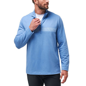 Travis Mathew Upgraded Chest Stripe Golf Quarter Zip - Quiet Harbor