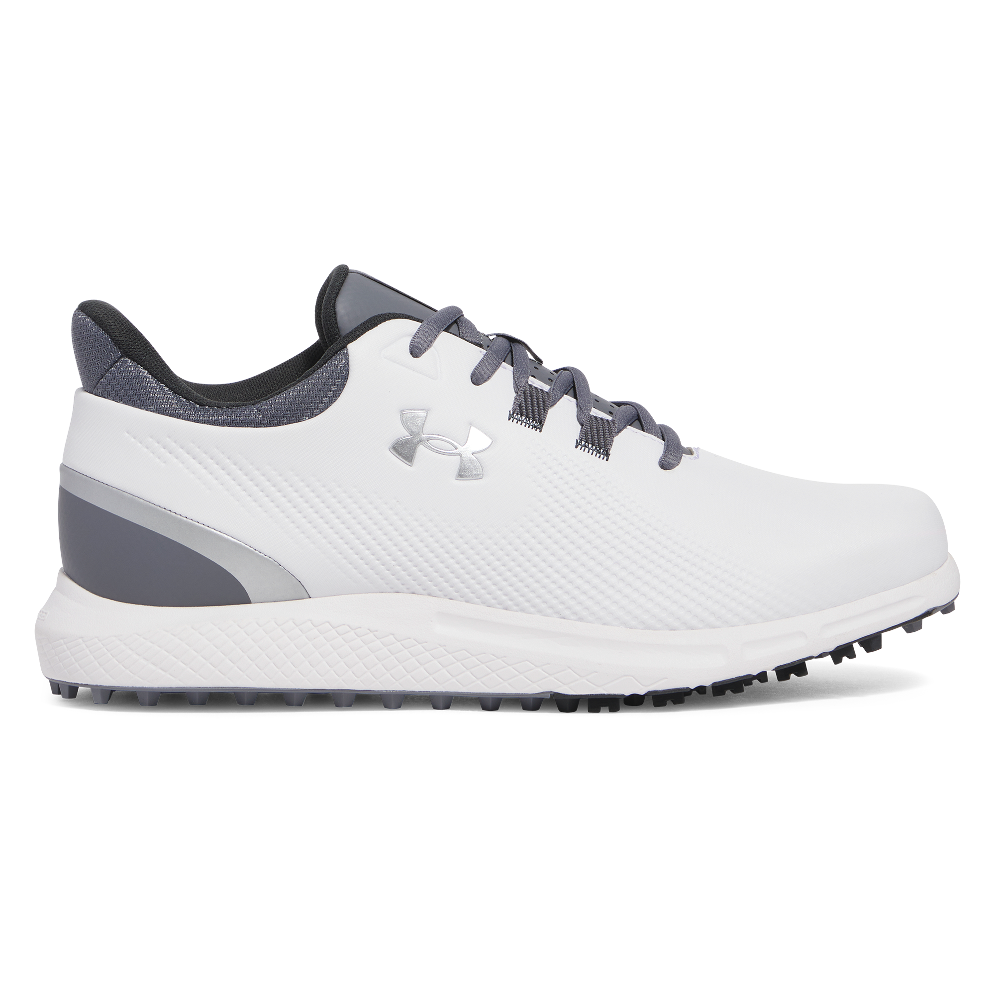 Under Armour Drive Medal Spikeless Golf Shoes - White/Titan Grey