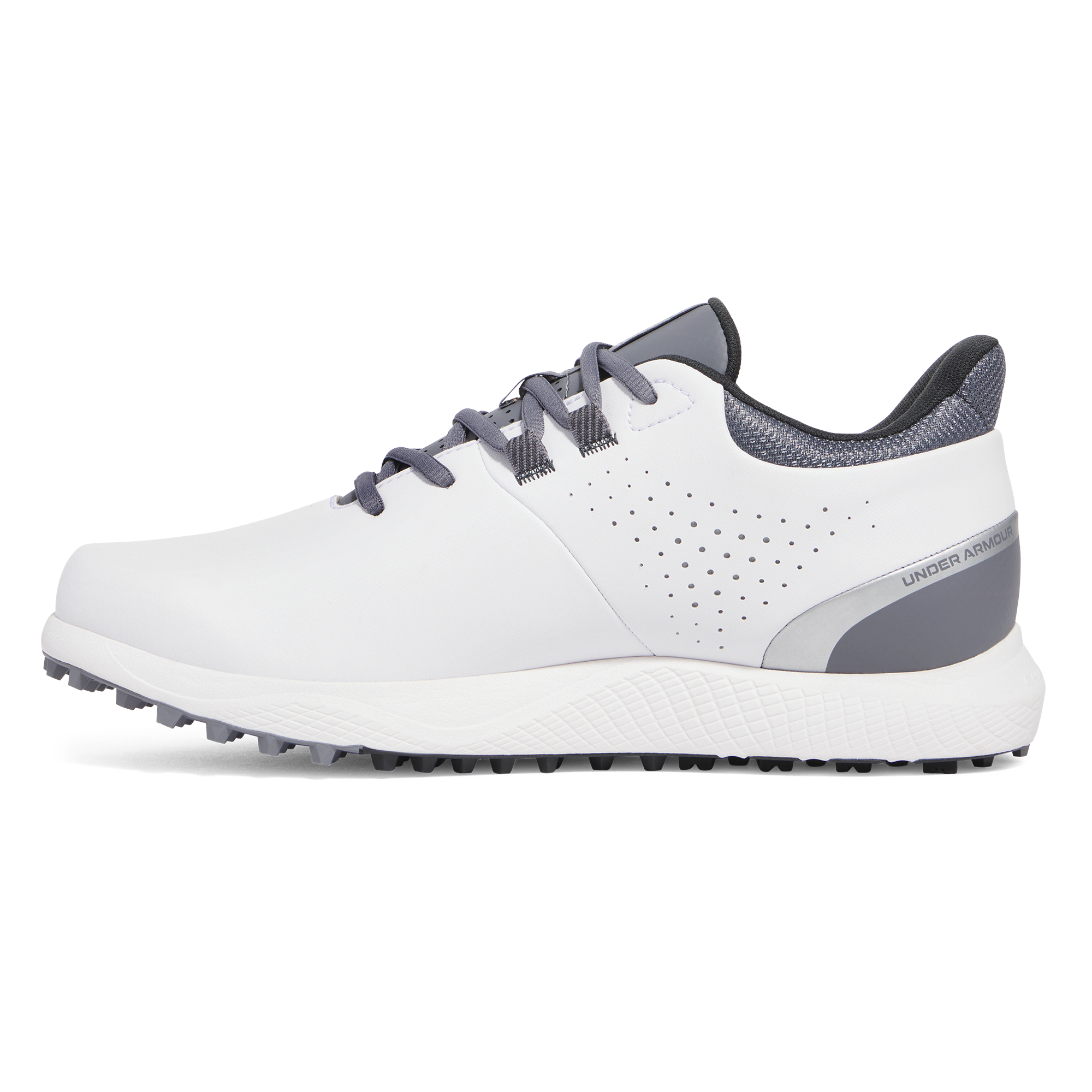 Under Armour Drive Medal Spikeless Golf Shoes - White/Titan Grey