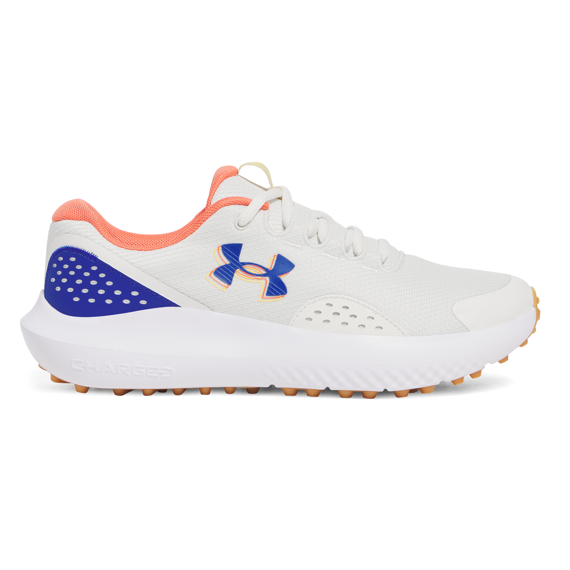 Under Armour Surge Spikeless Golf Shoes - White Clay/Royalte