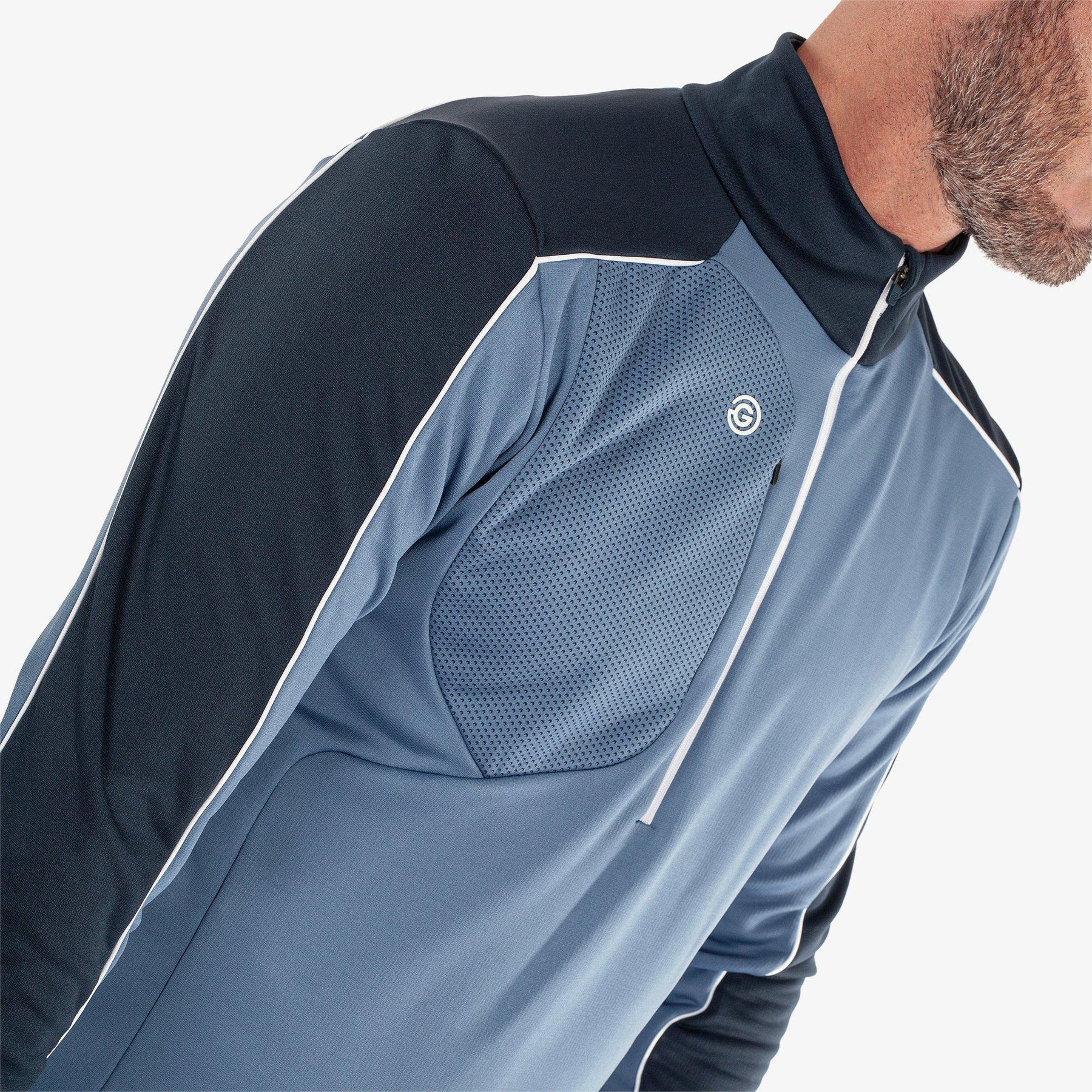 Galvin Green Dave Insulating 1/4 Zip Mid-Layer - Moonlight Blue/Navy