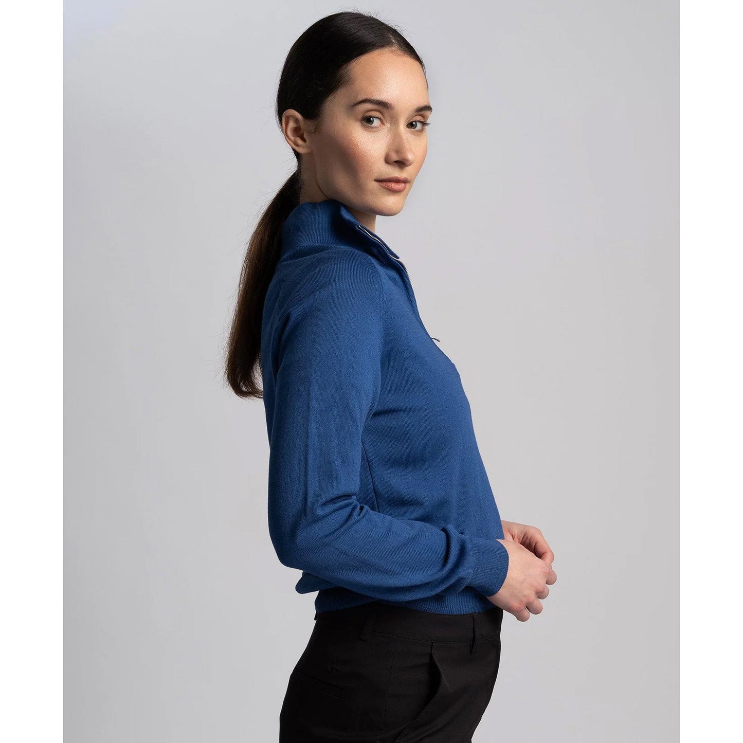 Cross Women's Greta 1/4 Zip Golf Knit - True Blue