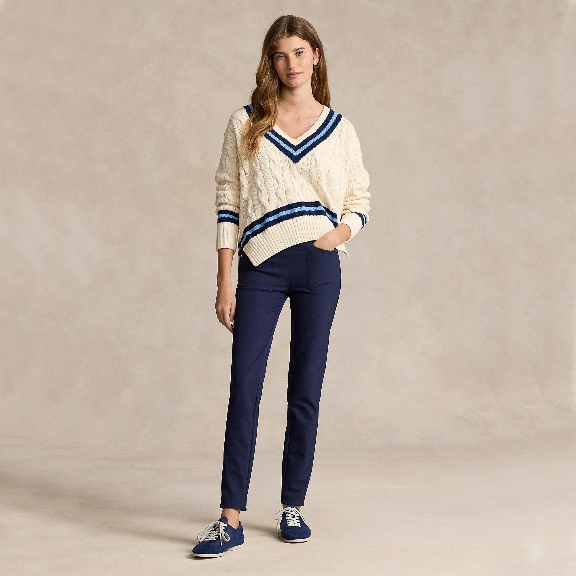 RLX Ralph Lauren Women's Eagle Stretch Twill Golf Pants - French Navy
