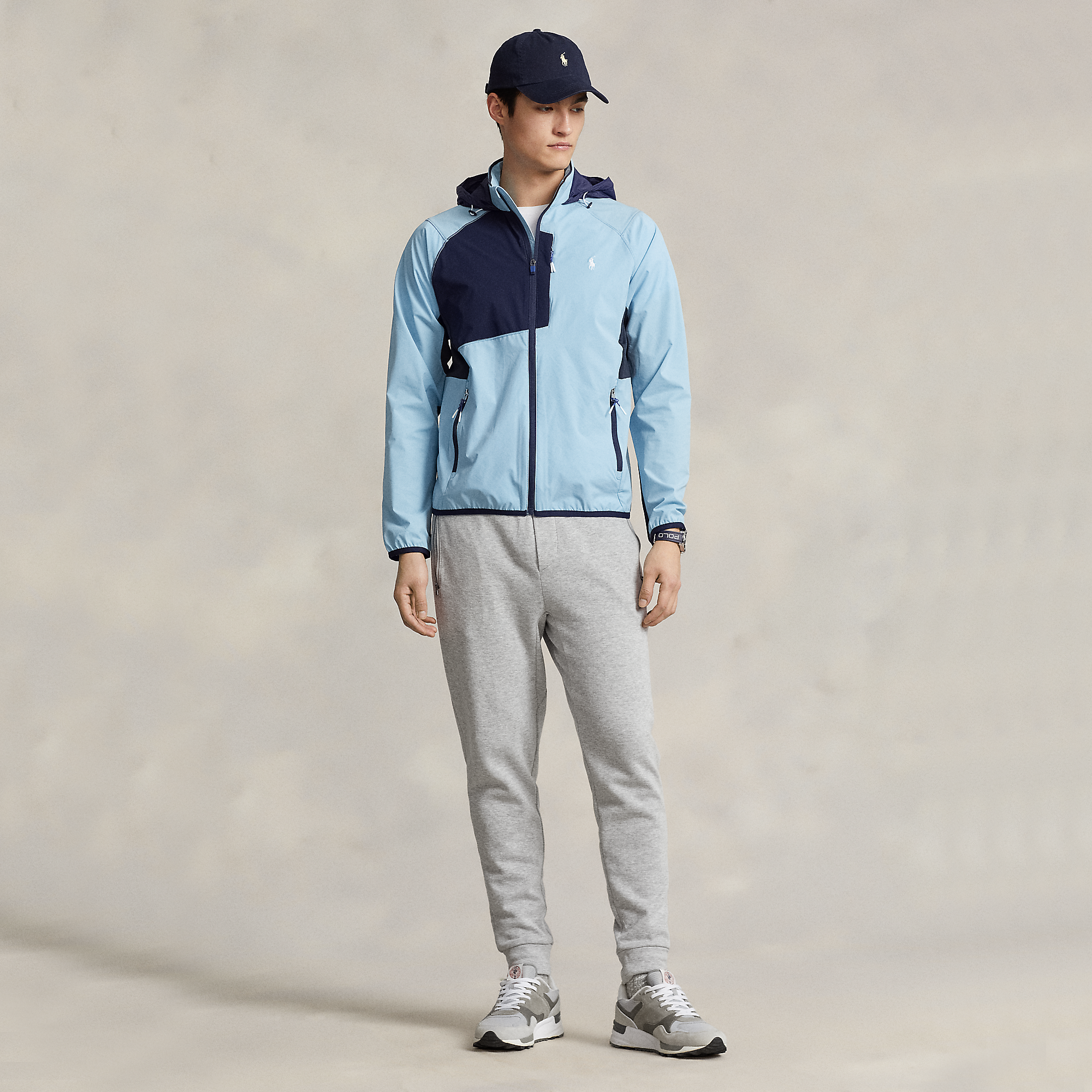 Polo Performance Ralph Lauren Packable Water-Repellent Hooded Golf Jacket - Powder Blue