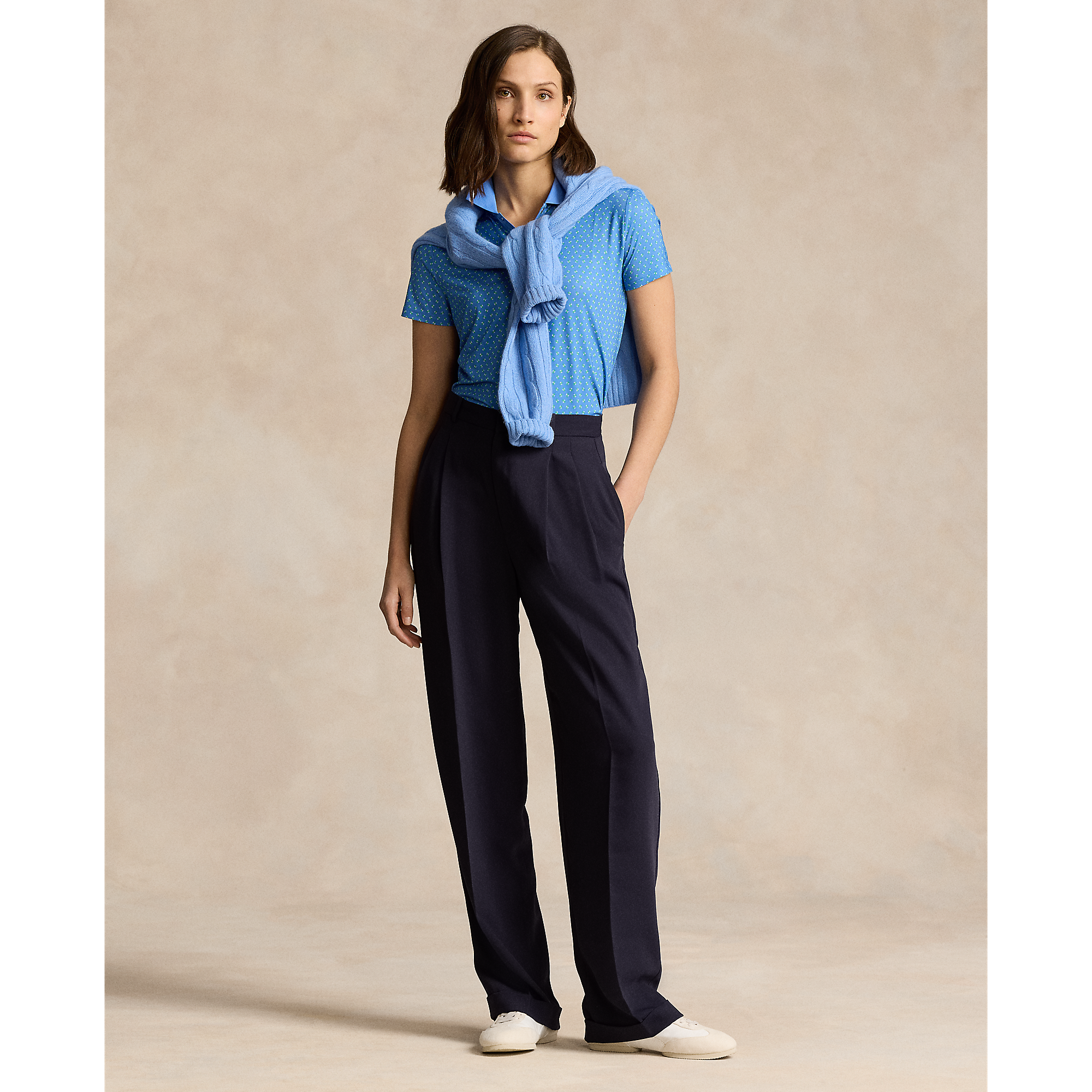 RLX Ralph Lauren Women's Printed Airflow Golf Polo Shirt - Mini Floral Deco