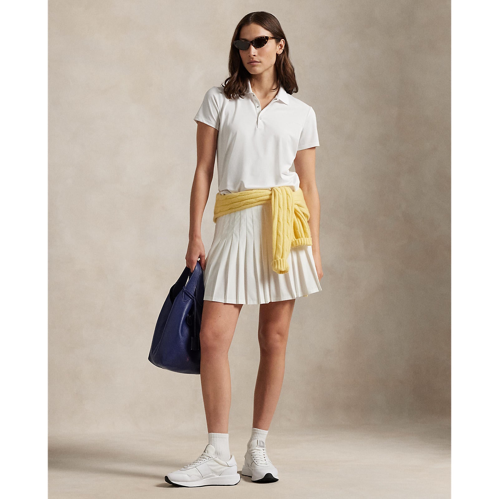 RLX Ralph Lauren Women's Tour Performance Golf Shirt  - Ceramic White