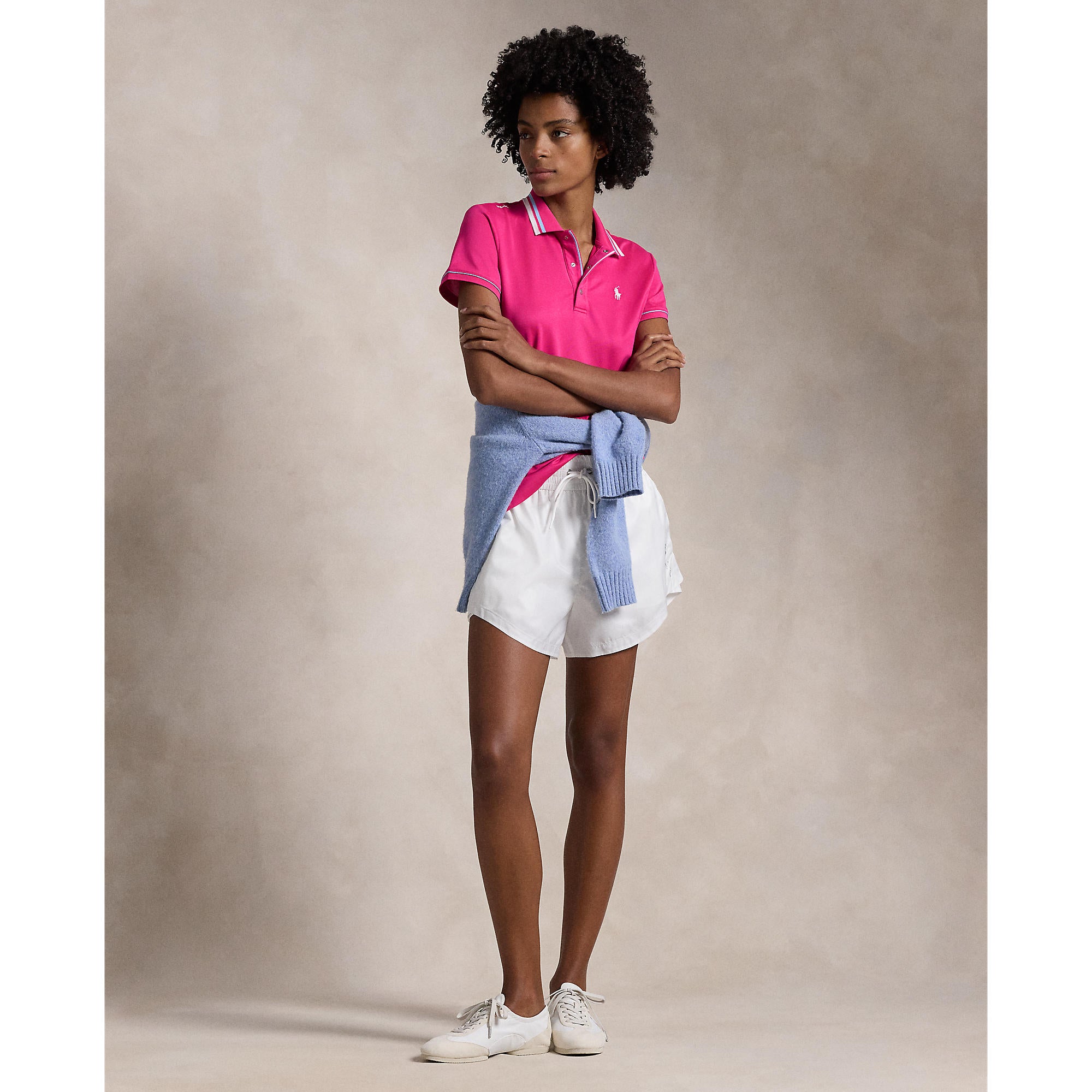RLX Ralph Lauren Women's Tour Pique Polo Golf Shirt - Bright Pink