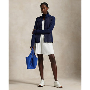 RLX Ralph Lauren Women's Cool Wool Hybrid Performance Full-Zip Jacket - Refinded Navy