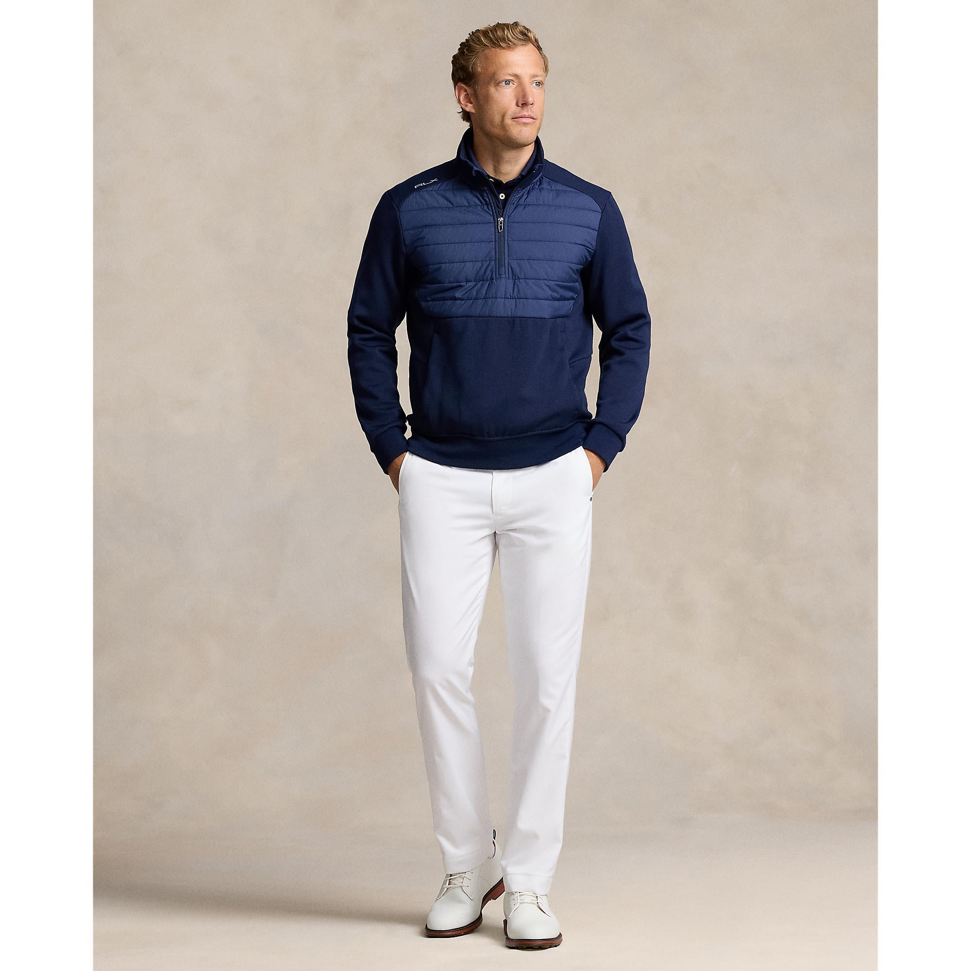 RLX Ralph Lauren Hybrid Half-Zip Golf Pullover - Refined Navy
