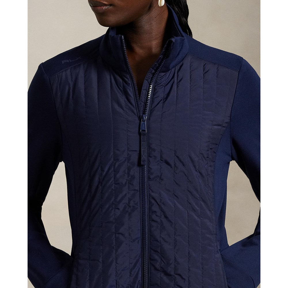 RLX Ralph Lauren Women's Cool Wool Hybrid Performance Full-Zip Jacket - Refinded Navy