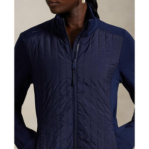 RLX Ralph Lauren Women's Cool Wool Hybrid Performance Full-Zip Jacket - Refinded Navy