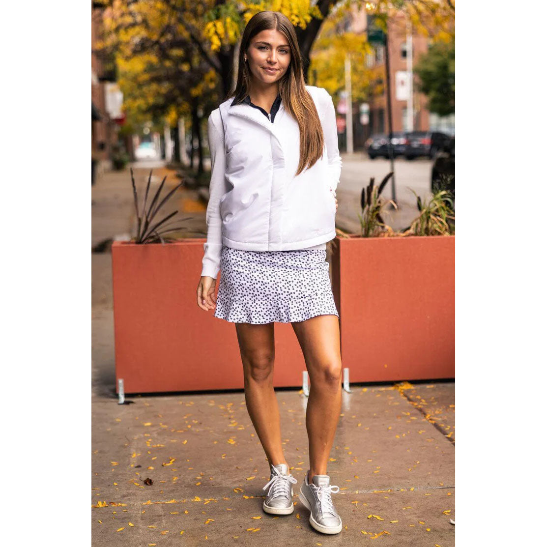 Golftini Women's Celebration Skort 17.5" Golf Skort - White Print