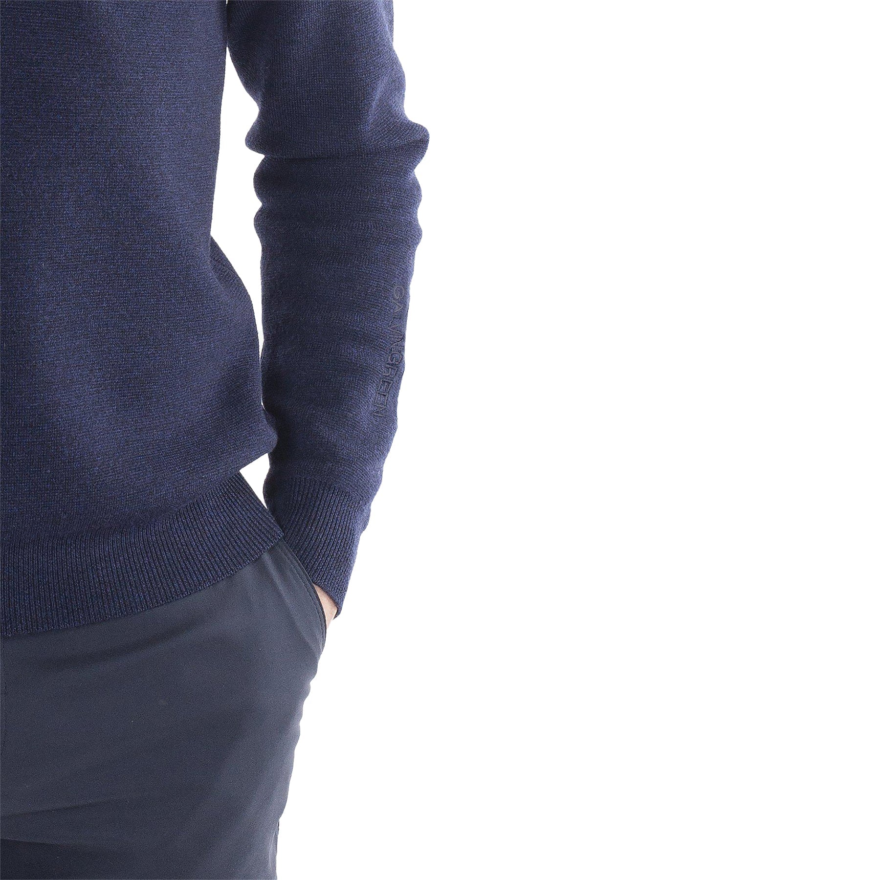Galvin Green Chester Merino 1/4 Golf Sweater - Navy Melange