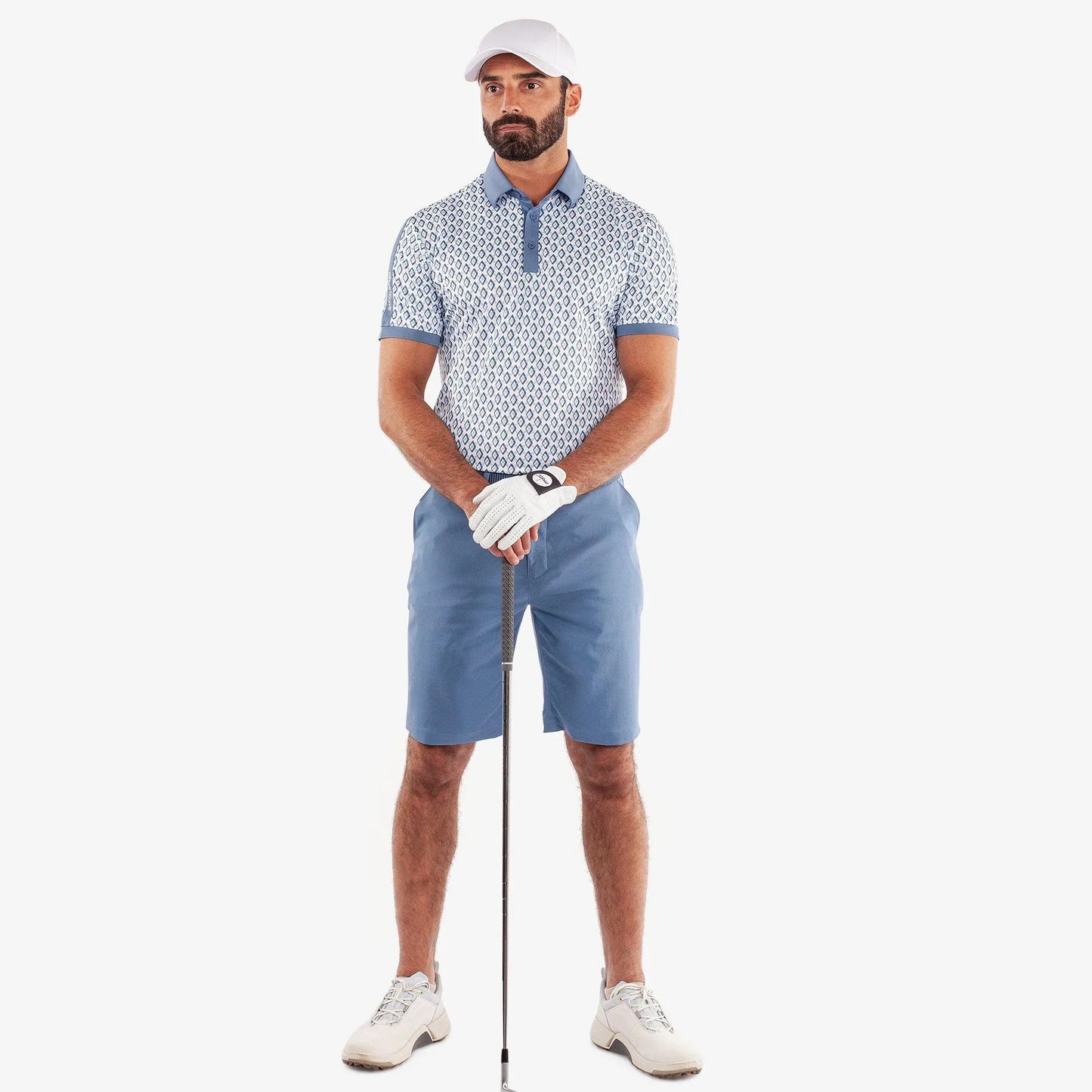 Galvin Green Maxwell Golf Shirt - Moonlight Blue/White
