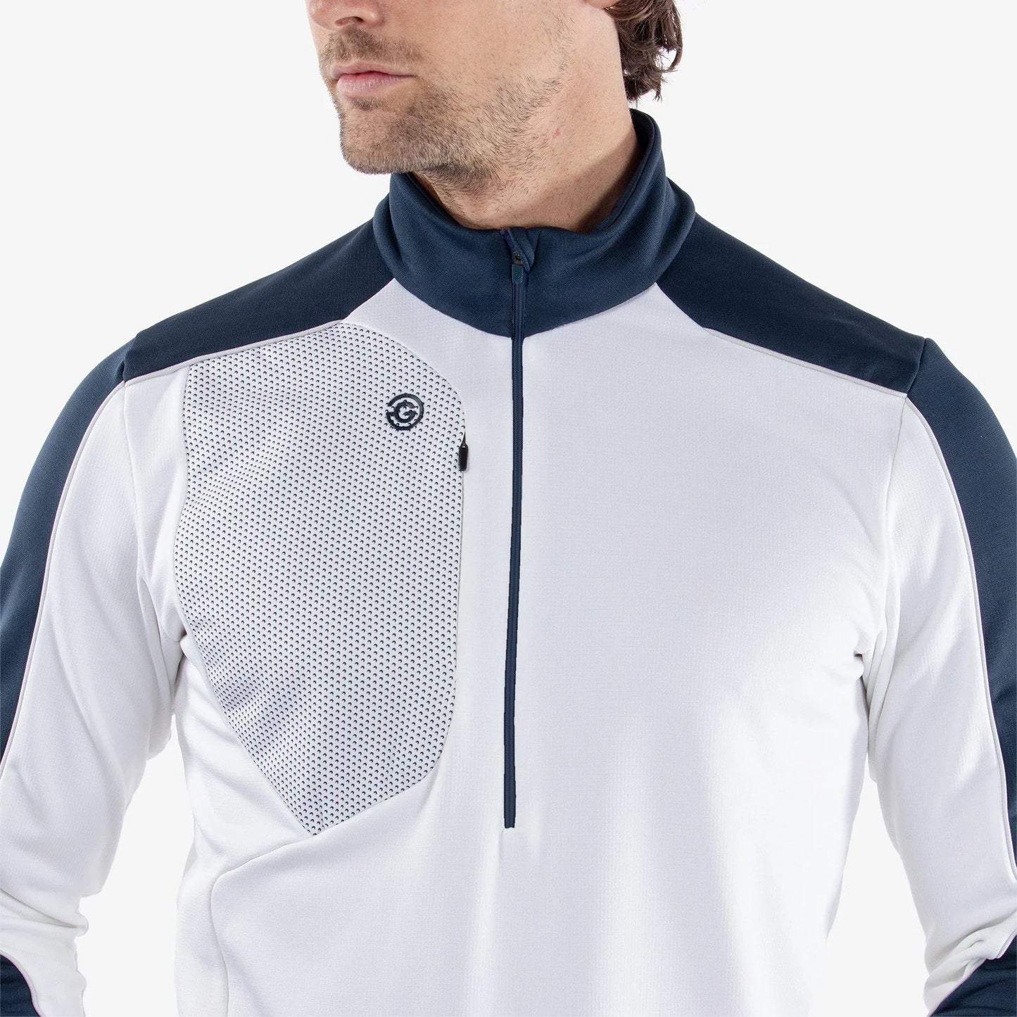 Galvin Green Dave Insulating 1/4 Zip Mid-Layer - White/Navy