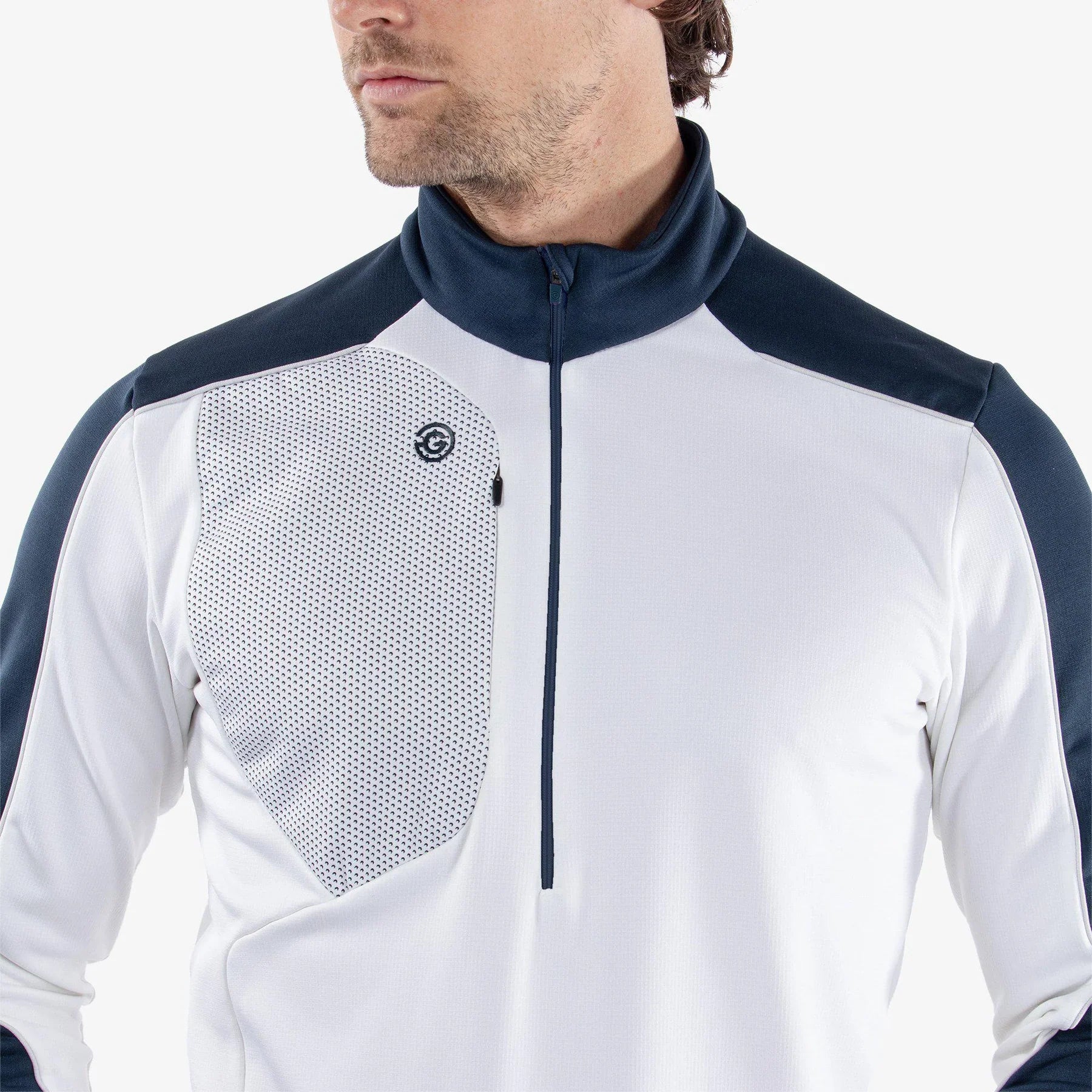 Galvin Green Dave Insulating 1/4 Zip Mid-Layer - White/Navy