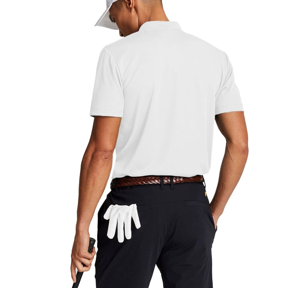 Lyle & Scott Tonal Embroidered Tech Golf Polo Shirt - White