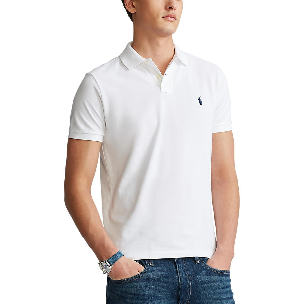 Polo Golf Ralph Lauren Custom Slim Fit Mesh Polo - White