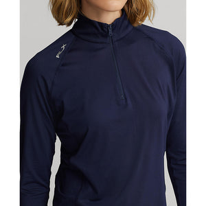 RLX Ralph Lauren Women's Jersey Quarter Zip Golf Pullover - French Navy