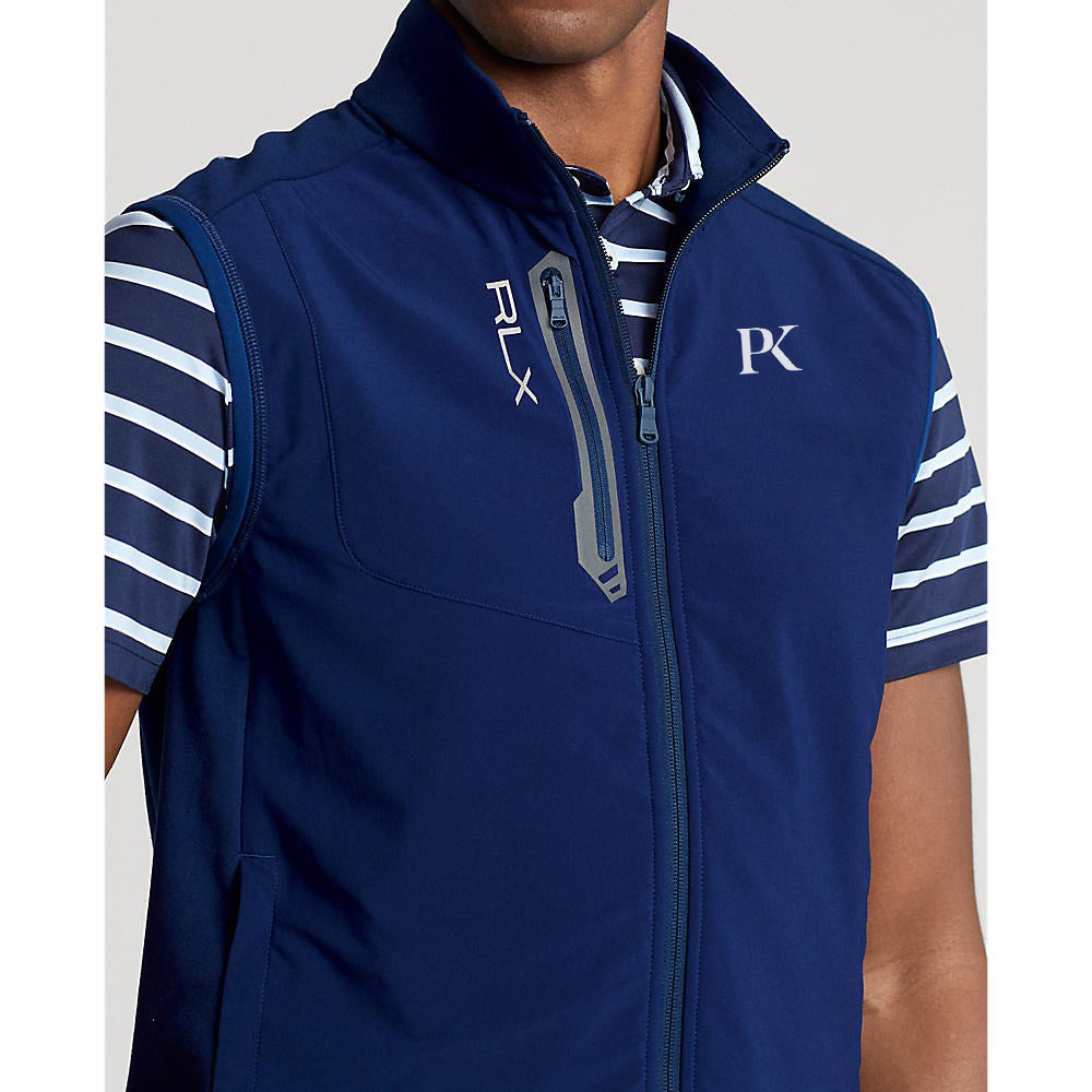 RLX Ralph Lauren Tech Terry FZ Vest - French Navy/ Silver