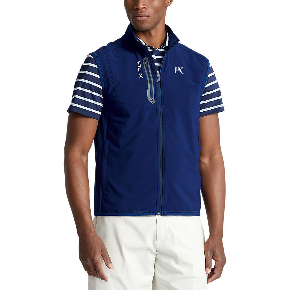 RLX Ralph Lauren Tech Terry FZ Vest - French Navy/ Silver