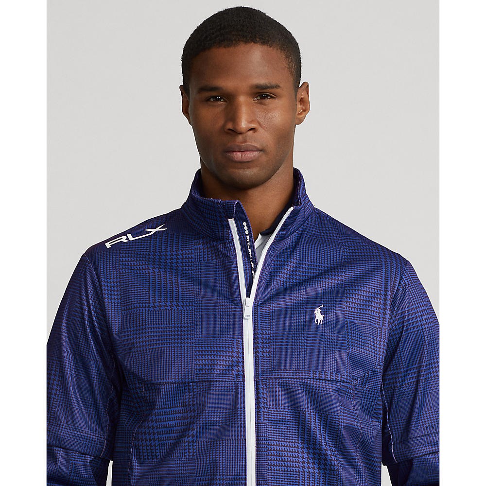 RLX Ralph Lauren Stratus Plaid Full Zip Jacket - French Navy Glen Plaid