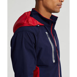 RLX Ralph Lauren Par Water-Resistance Windbreaker Jacket - French Navy/Red