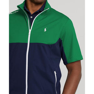 RLX Ralph Lauren Stratus Plaid Full Zip Jacket - French Navy/Cruise Green
