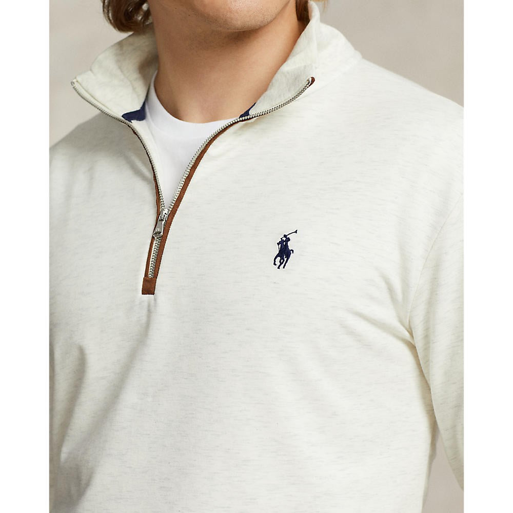 Polo Performance Ralph Lauren Fine Gauge Terry 1/4 Zip - Oatmeal Heather