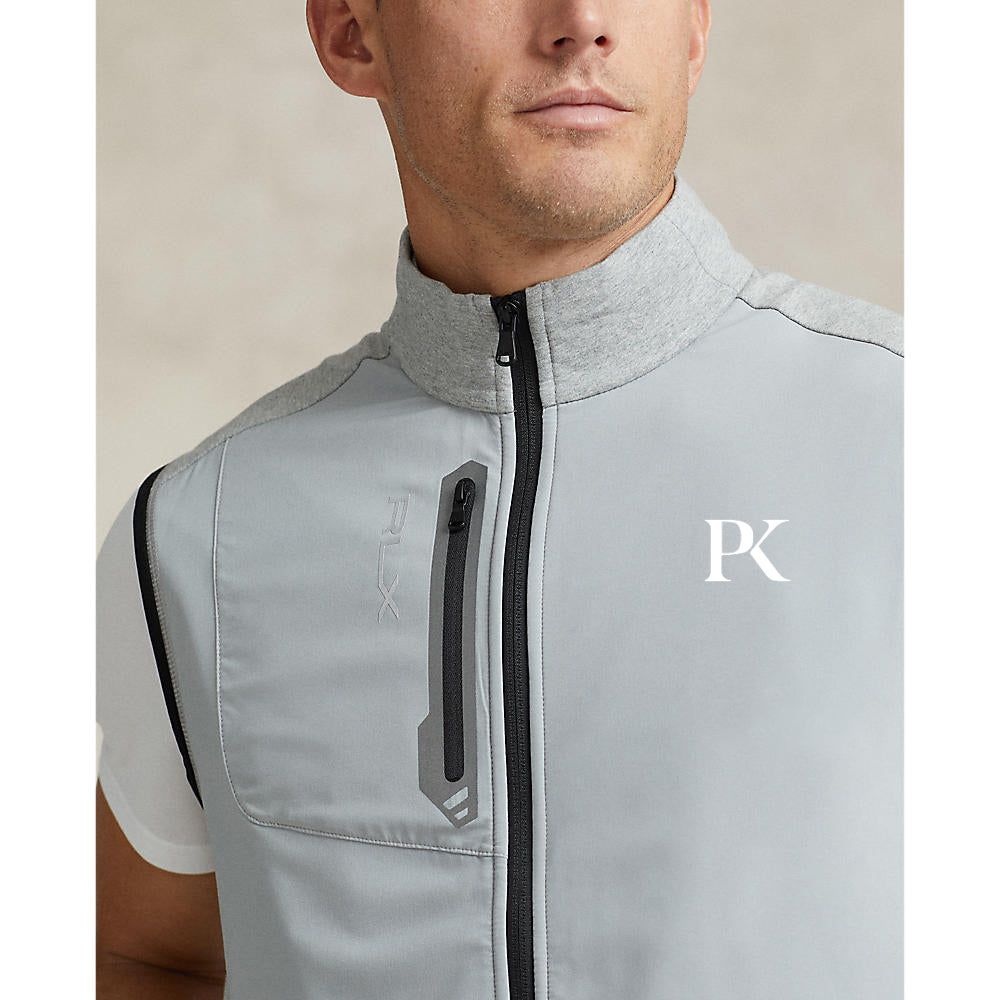 RLX Ralph Lauren Tech Terry Golf Vest - Steel Heather/Polo Black