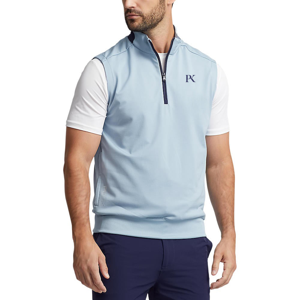 RLX Ralph Lauren Lux Perf Jersey 1/4 Zip Vest - Vessel Blue