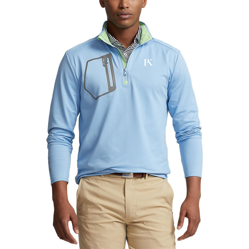 RLX Ralph Lauren Driver Luxury Jersey Pullover - Blue Lagoon