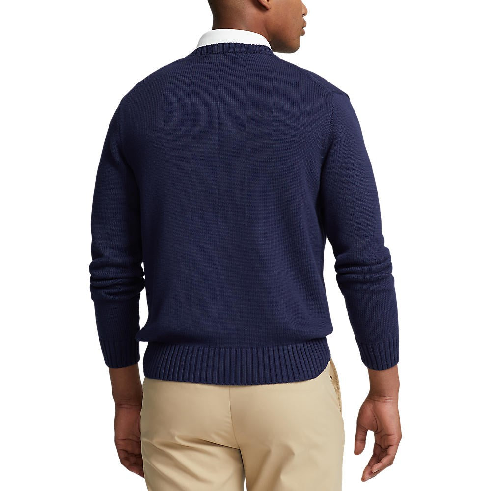 RLX Ralph Lauren Polo Bear Long Sleeve Cotton Coolmax Pullover - French Navy