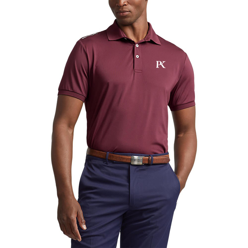 RLX Ralph Lauren Solid Airflow Performance Polo - Harvard Wine