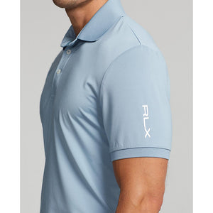 RLX Ralph Lauren Solid Airflow Performance Polo - Vessel Blue