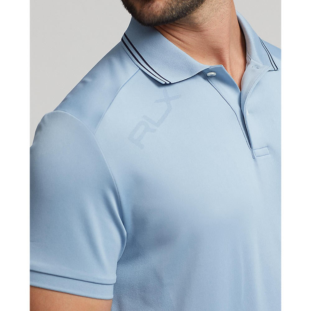 RLX Ralph Lauren Performance Jacquard Golf Polo Shirt - Vessel Blue