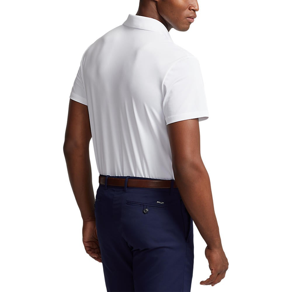 RLX Ralph Lauren Custom Slim Fit Polo Bear Golf Polo Shirt - Pure White