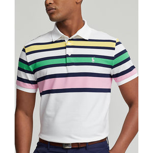 RLX Ralph Lauren Performance Pique Golf Polo Shirt - Pure White Multi