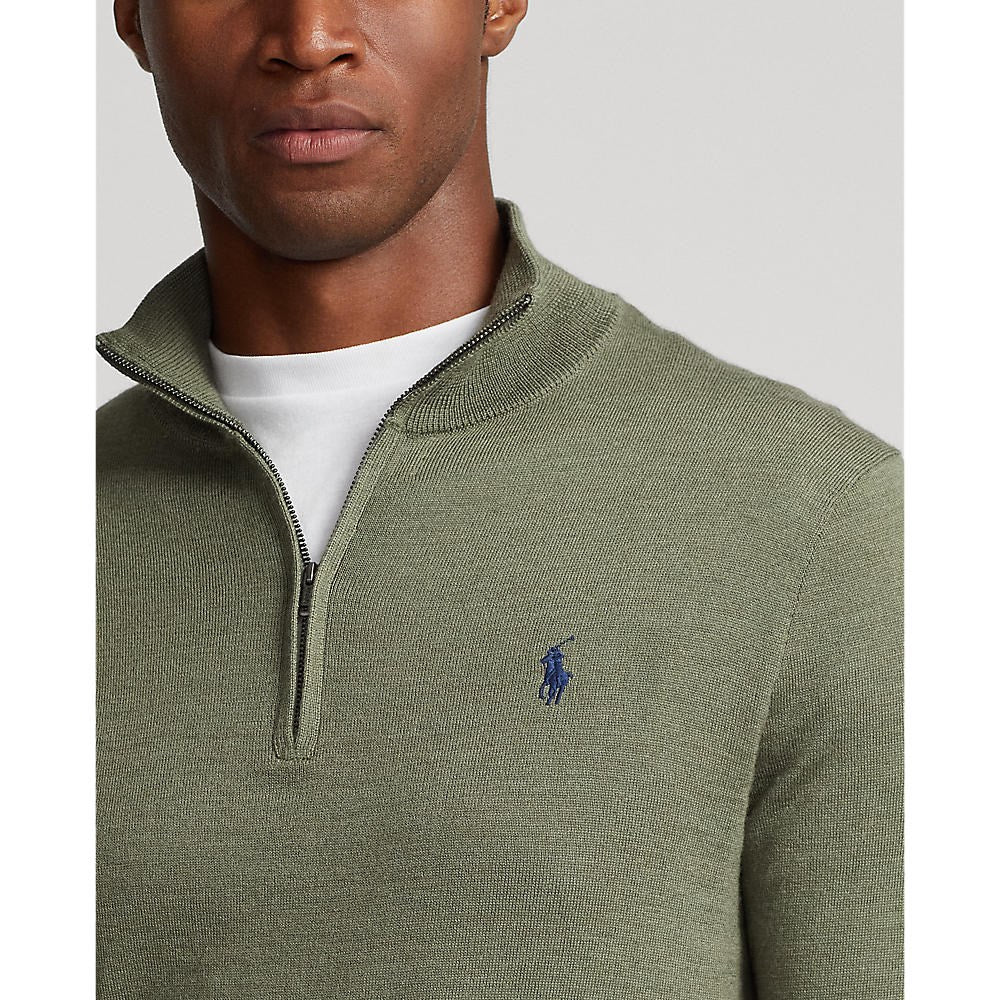 Polo Performance Ralph Lauren 1/4 Zip Knit - Shamrock Heather