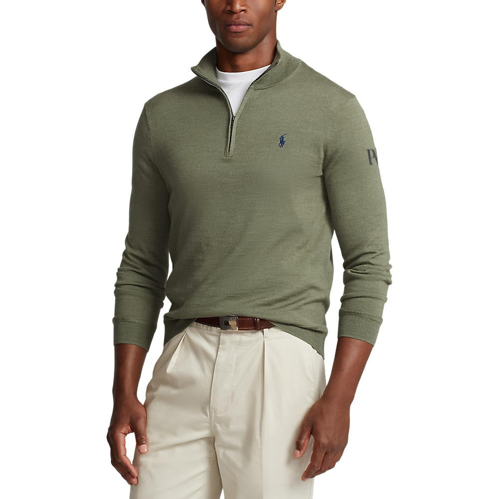 Polo Performance Ralph Lauren 1/4 Zip Knit - Shamrock Heather
