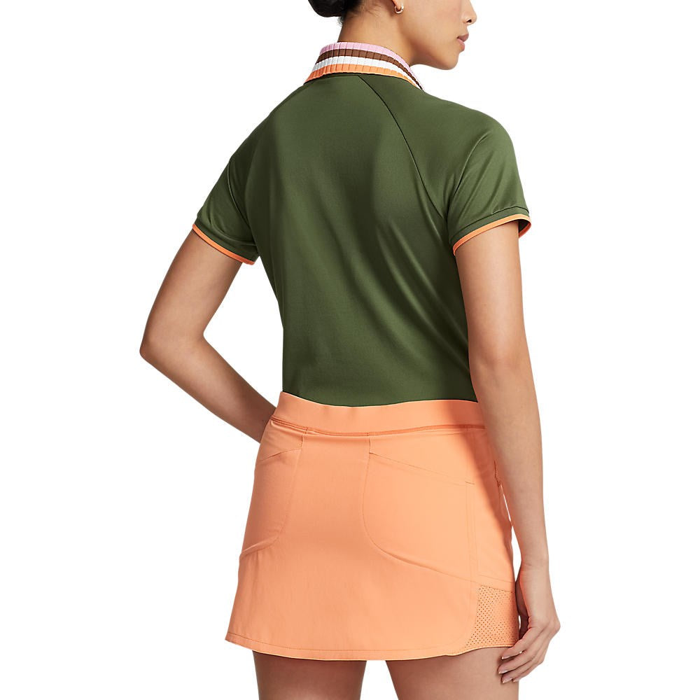 RLX Ralph Lauren Women's Tour Pique 1/4 Zip Golf Polo Shirt - Shamrock Multi