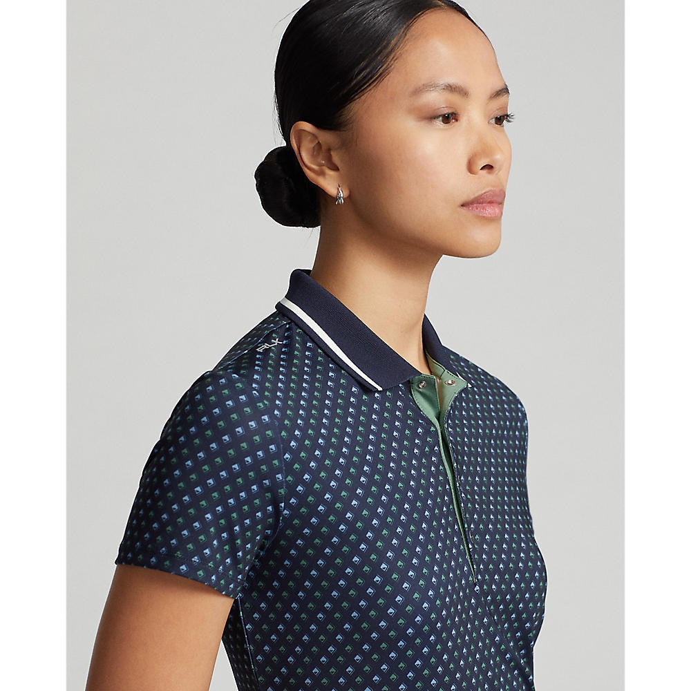 RLX Ralph Lauren Women's Printed Airflow Golf Polo Shirt - Sport Diamond