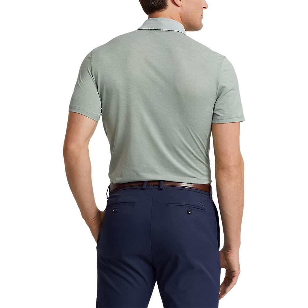 RLX Polo Performance Ralph Lauren Tour Pique Golf Polo Shirt - Fatigue Oxford/White