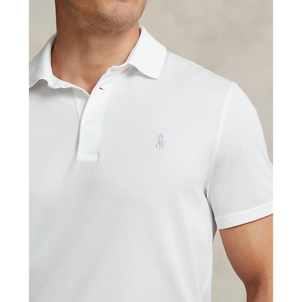 RLX Ralph Lauren Tour Pique Golf Polo Shirt - Pure White