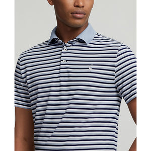 RLX Ralph Lauren Tour Pique Polo - Vessel Blue Multi